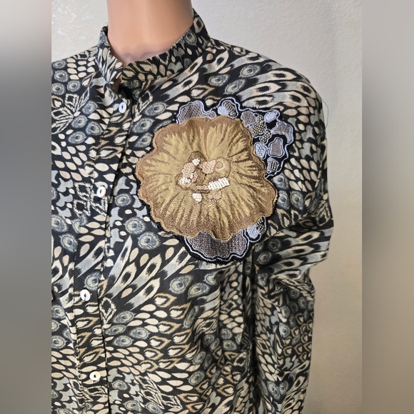 ETHNC Classics Floral Blouse Size Small - Picture 6 of 10